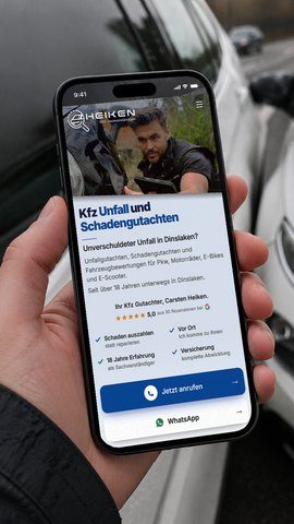 Schaden online melden beim Kfz Gutachter für Tönisvorst